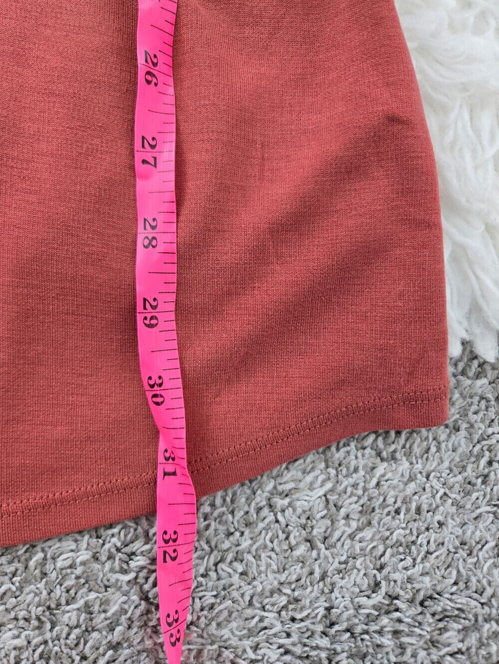 Abercrombie & Fitch boho chic rust-colored v-neck t-shirt mini dress. Size small - Picture 6 of 8